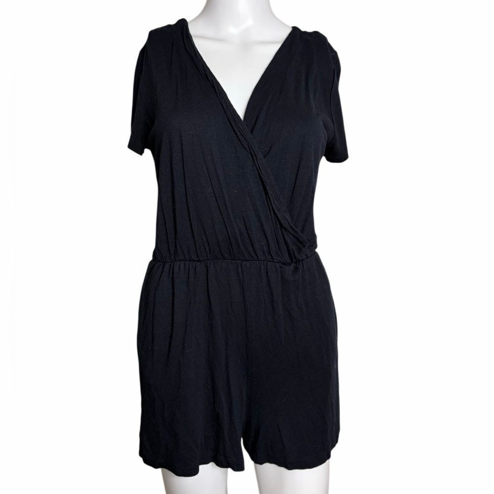 H&M Black Short Sleeve Romper Small